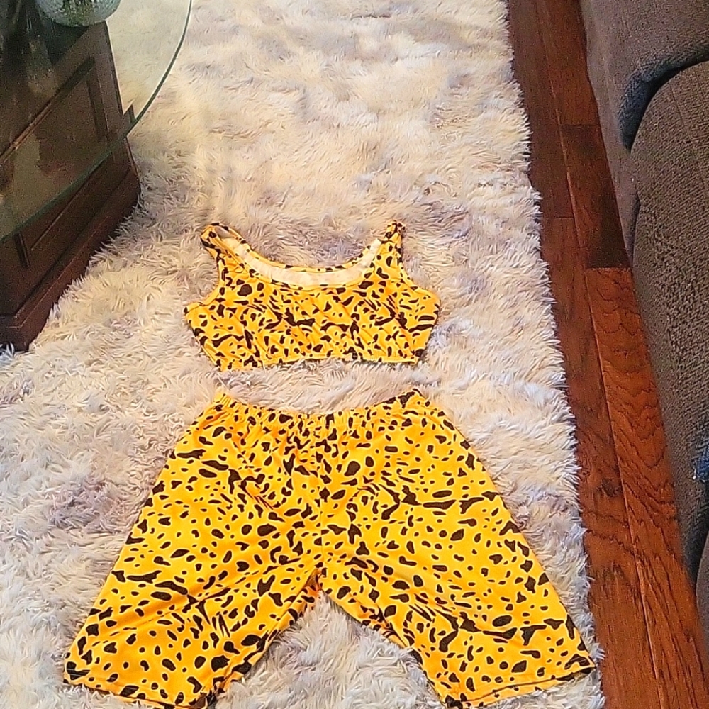 Yellow Animal Print 2 piece set
